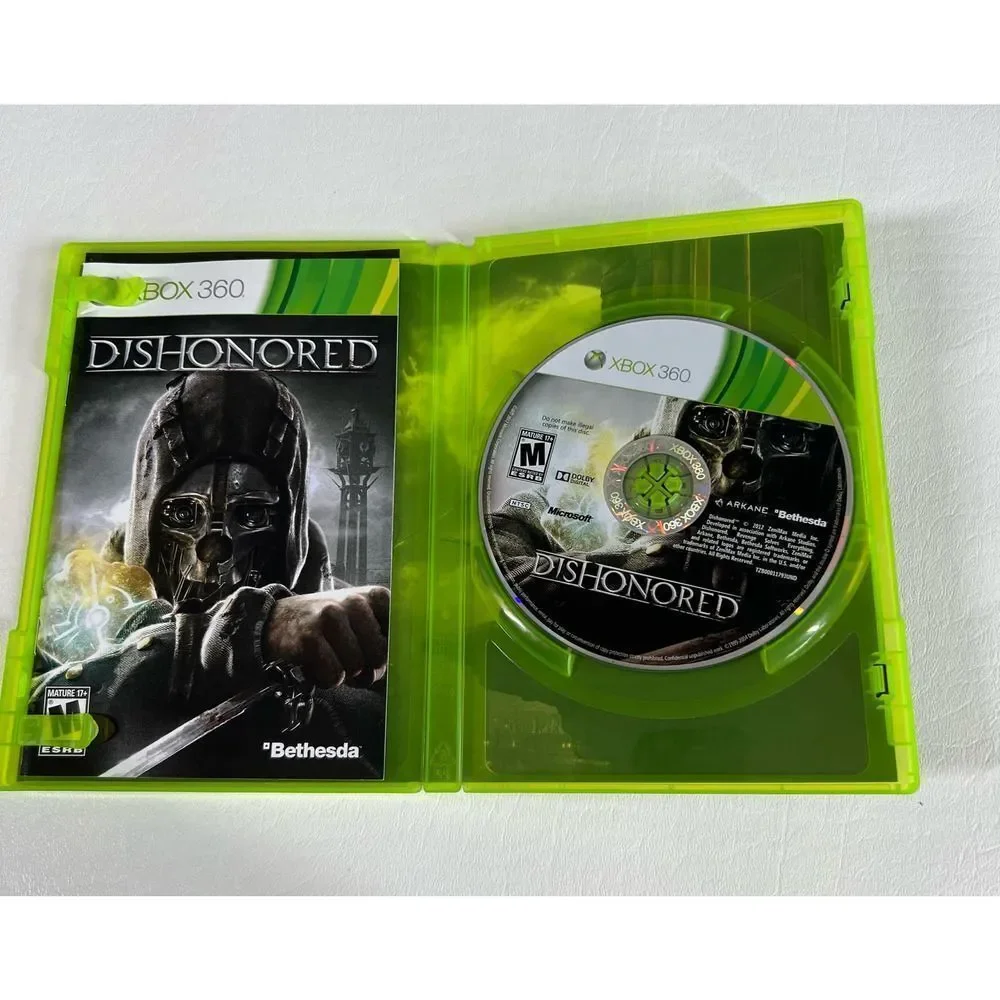 XBOX 360 DisHonored and‎ The Gider Scrools V Microsoft Bethesda
